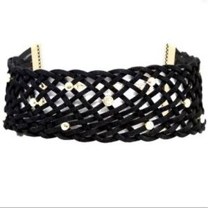 Ettika REVOLVE Black Netted Gold Plated Choker